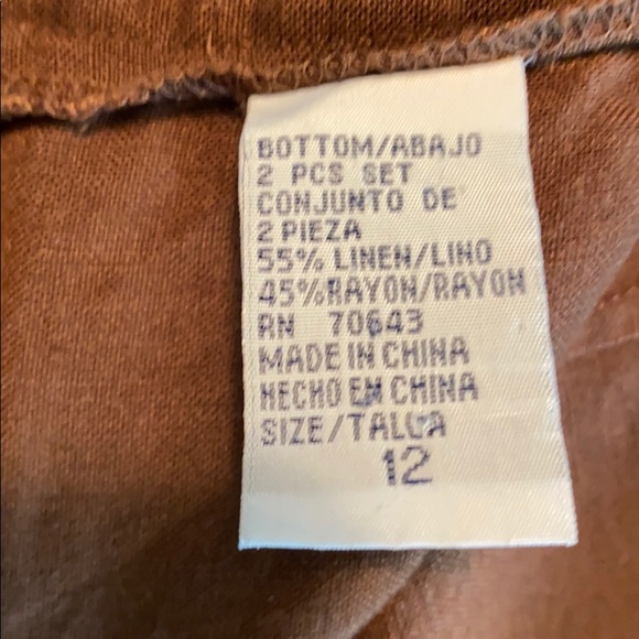 Brown linen blend pants ☀️🌻 - Picture 4 of 8